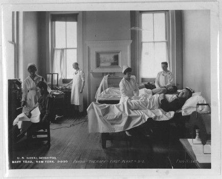 Patients being treated at the Naval hospital on March 9, 1920.